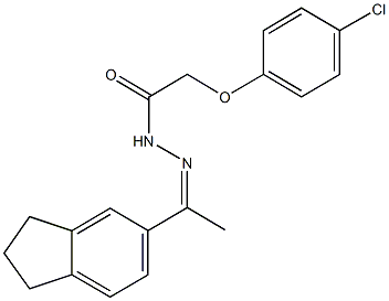 2-(4-chlorophenoxy)-N'-[1-(2,3-dihydro-1H-inden-5-yl)ethylidene]acetohydrazide 구조식 이미지