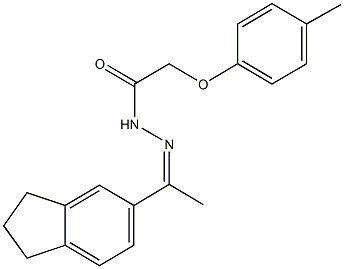 N'-[1-(2,3-dihydro-1H-inden-5-yl)ethylidene]-2-(4-methylphenoxy)acetohydrazide Structure