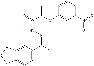 N'-[1-(2,3-dihydro-1H-inden-5-yl)ethylidene]-2-{3-nitrophenoxy}propanohydrazide Structure