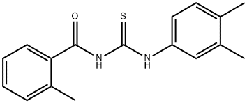 N-(3,4-dimethylphenyl)-N'-(2-methylbenzoyl)thiourea Structure