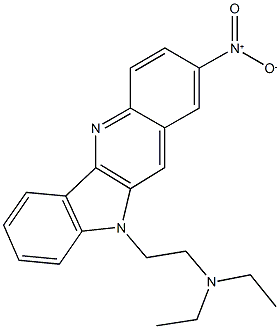 10-[2-(diethylamino)ethyl]-2-nitro-10H-indolo[3,2-b]quinoline 구조식 이미지