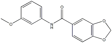 N-(3-methoxyphenyl)-1,3-benzodioxole-5-carboxamide Structure