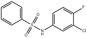 N-(3-chloro-4-fluorophenyl)benzenesulfonamide 구조식 이미지