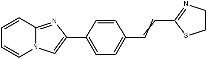 2-{4-[2-(4,5-dihydro-1,3-thiazol-2-yl)vinyl]phenyl}imidazo[1,2-a]pyridine 구조식 이미지
