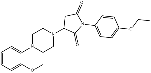 1-(4-ethoxyphenyl)-3-[4-(2-methoxyphenyl)piperazin-1-yl]pyrrolidine-2,5-dione 구조식 이미지