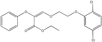 ethyl 3-[2-(2,5-dichlorophenoxy)ethoxy]-2-phenoxyacrylate 구조식 이미지