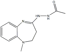 N'-(1-methyl-2,3-dihydro-1H-1,5-benzodiazepin-4-yl)acetohydrazide 구조식 이미지