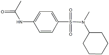 N-(4-{[cyclohexyl(methyl)amino]sulfonyl}phenyl)acetamide 구조식 이미지