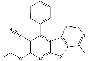 4-chloro-7-ethoxy-9-phenylpyrido[3',2':4,5]thieno[3,2-d]pyrimidine-8-carbonitrile Structure