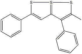 2-methyl-3,5-diphenyl-7lambda~4~-[1,2]dithiolo[5,1-e][1,2]dithiole Structure