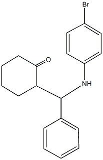 2-[(4-bromoanilino)(phenyl)methyl]cyclohexanone Structure