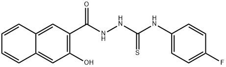 N-(4-fluorophenyl)-2-(3-hydroxy-2-naphthoyl)hydrazinecarbothioamide Structure