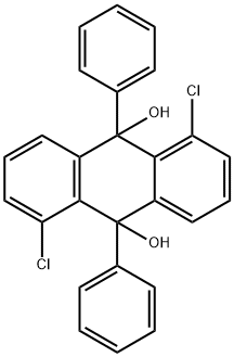 1,5-dichloro-9,10-diphenyl-9,10-dihydro-9,10-anthracenediol 구조식 이미지