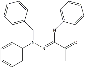 1-(1,4,5-triphenyl-4,5-dihydro-1H-1,2,4-triazol-3-yl)ethanone Structure