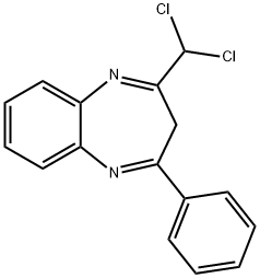 2-(dichloromethyl)-4-phenyl-3H-1,5-benzodiazepine 구조식 이미지