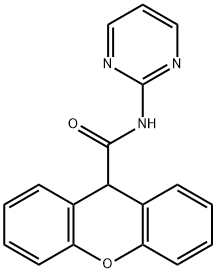 N-(2-pyrimidinyl)-9H-xanthene-9-carboxamide 구조식 이미지