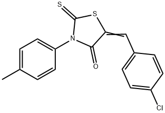 5-(4-chlorobenzylidene)-3-(4-methylphenyl)-2-thioxo-1,3-thiazolidin-4-one Structure