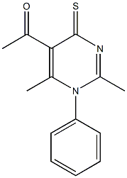 1-(2,6-dimethyl-1-phenyl-4-thioxo-1,4-dihydro-5-pyrimidinyl)ethanone 구조식 이미지