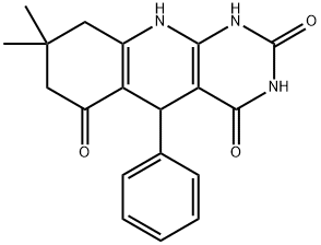 8,8-dimethyl-5-phenyl-5,8,9,10-tetrahydropyrimido[4,5-b]quinoline-2,4,6(1H,3H,7H)-trione 구조식 이미지