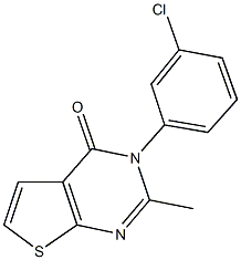 3-(3-chlorophenyl)-2-methylthieno[2,3-d]pyrimidin-4(3H)-one Structure