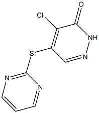 4-chloro-5-(2-pyrimidinylsulfanyl)-3(2H)-pyridazinone Structure
