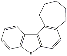 2,3,4,5-tetrahydro-1H-benzo[b]cyclohepta[5,6]benzo[1,2-d]thiophene 구조식 이미지