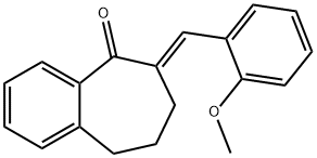 6-(2-methoxybenzylidene)-6,7,8,9-tetrahydro-5H-benzo[a]cyclohepten-5-one 구조식 이미지