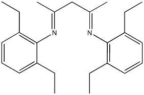 N-(2,6-diethylphenyl)-N-{3-[(2,6-diethylphenyl)imino]-1-methylbutylidene}amine 구조식 이미지