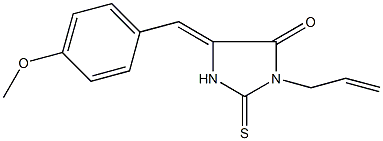 3-allyl-5-(4-methoxybenzylidene)-2-thioxo-4-imidazolidinone Structure