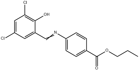 propyl 4-[(3,5-dichloro-2-hydroxybenzylidene)amino]benzoate Structure