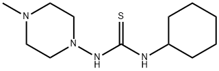 N-cyclohexyl-N'-(4-methyl-1-piperazinyl)thiourea 구조식 이미지