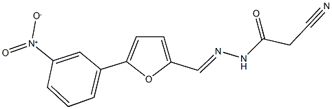 2-cyano-N'-[(5-{3-nitrophenyl}-2-furyl)methylene]acetohydrazide 구조식 이미지