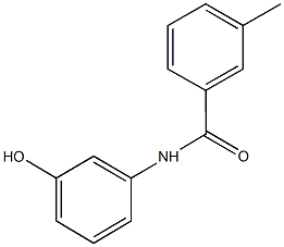 N-(3-hydroxyphenyl)-3-methylbenzamide 구조식 이미지