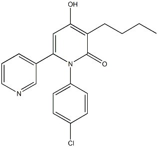 4-hydroxy-3-butyl-1-(4-chlorophenyl)-2(1H)-3',6-bipyridin-2-one 구조식 이미지