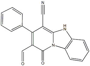 2-formyl-1-oxo-3-phenyl-1,5-dihydropyrido[1,2-a]benzimidazole-4-carbonitrile 구조식 이미지