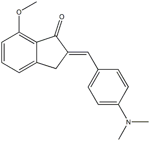 2-[4-(dimethylamino)benzylidene]-7-methoxy-1-indanone 구조식 이미지