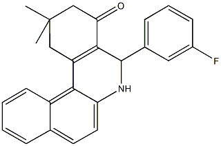 5-(3-fluorophenyl)-2,2-dimethyl-2,3,5,6-tetrahydrobenzo[a]phenanthridin-4(1H)-one Structure