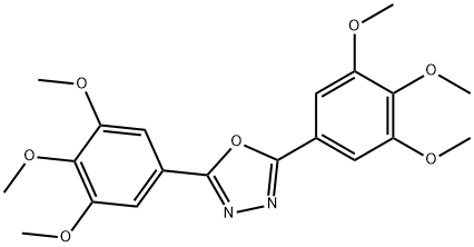 2,5-bis(3,4,5-trimethoxyphenyl)-1,3,4-oxadiazole 구조식 이미지