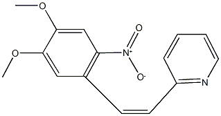 2-(2-{2-nitro-4,5-dimethoxyphenyl}vinyl)pyridine Structure