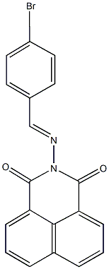 2-[(4-bromobenzylidene)amino]-1H-benzo[de]isoquinoline-1,3(2H)-dione 구조식 이미지