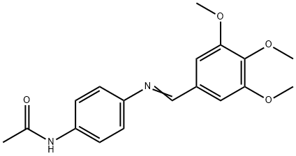 N-{4-[(3,4,5-trimethoxybenzylidene)amino]phenyl}acetamide Structure