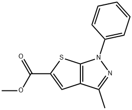 methyl 3-methyl-1-phenyl-1H-thieno[2,3-c]pyrazole-5-carboxylate Structure