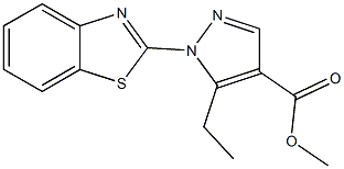 methyl 1-(1,3-benzothiazol-2-yl)-5-ethyl-1H-pyrazole-4-carboxylate Structure