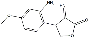 4-(2-amino-4-methoxyphenyl)-3-iminodihydro-2(3H)-furanone 구조식 이미지