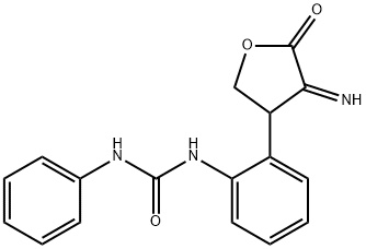 N-[2-(4-imino-5-oxotetrahydro-3-furanyl)phenyl]-N'-phenylurea 구조식 이미지