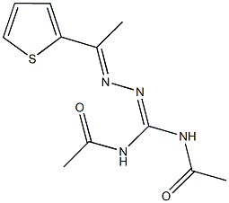 N,N'-diacetyl-N''-[1-(2-thienyl)ethylidene]carbonohydrazonic diamide 구조식 이미지