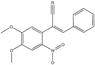 2-{2-nitro-4,5-dimethoxyphenyl}-3-phenylacrylonitrile 구조식 이미지