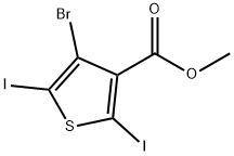 methyl 4-bromo-2,5-diiodothiophene-3-carboxylate 구조식 이미지