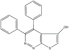 3,4-diphenylthieno[2,3-c]pyridazin-5-ol 구조식 이미지