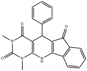 1,3-dimethyl-5-phenyl-5,11-dihydro-1H-indeno[2',1':5,6]pyrido[2,3-d]pyrimidine-2,4,6(3H)-trione 구조식 이미지